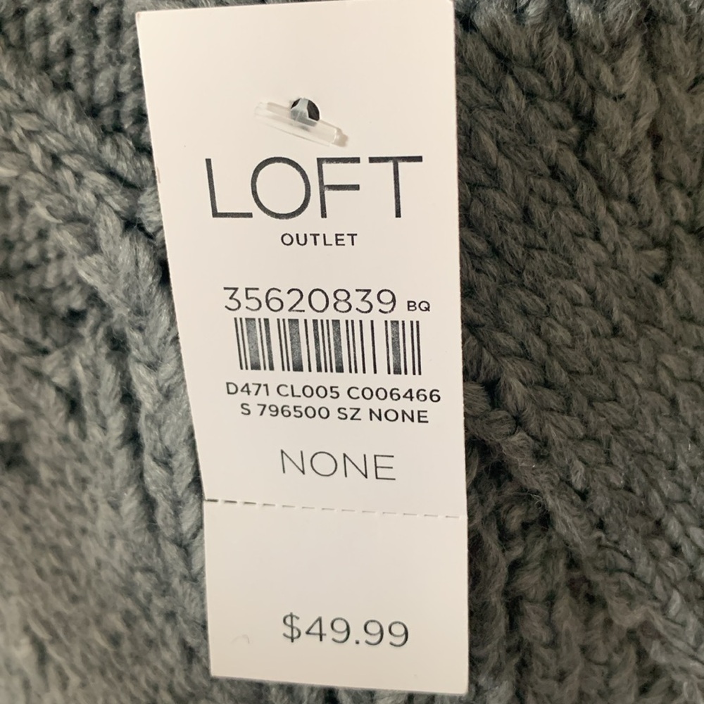 LOFT Charcoal Knit Scarf - Picture 3 of 5